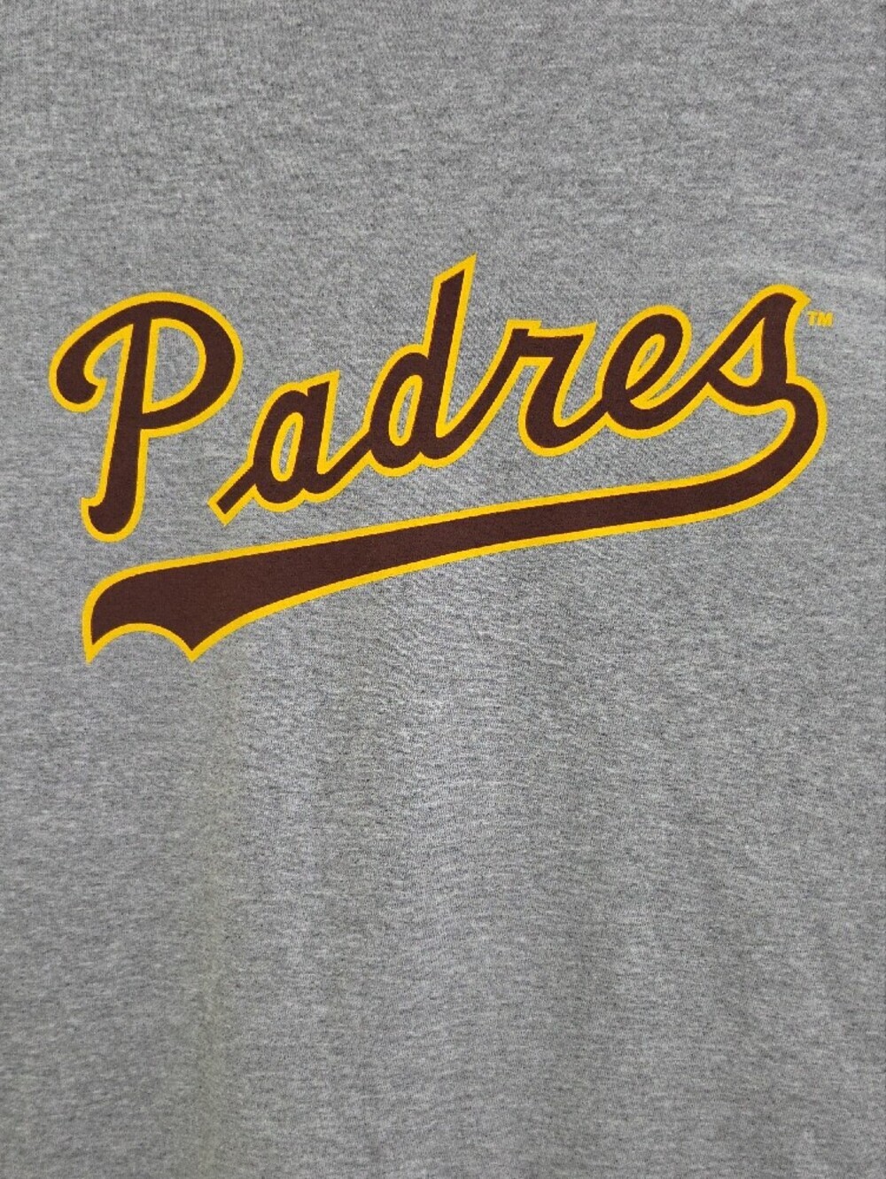 Mitchell & Ness Gray Padres Script Tee with Gold Accent - Picture 2 of 7